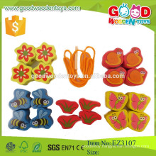 Intelligent diy toy butterfly and bees beads game colorful wooden bead toy